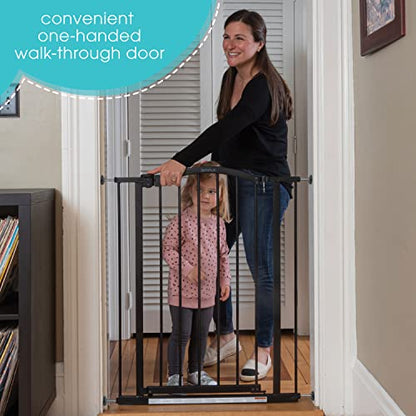 Summer Infant Extra Tall Decor Pet and Baby Gate (28.75" - 39.75" Wide, 36" Tall | Black)