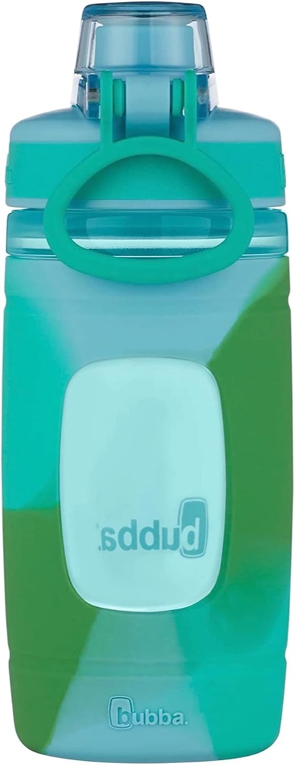 New Bubba Kids Flo Water Bottle (Crystle Ice with Rock Candy & Kiwi Color Wash, 16oz)