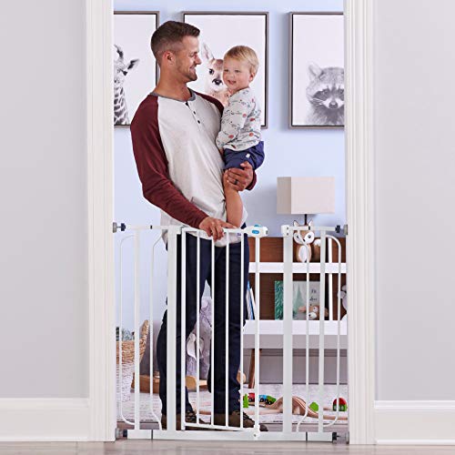 New Regalo Wall Safe Extra Tall Walk Through Safety Gate, White