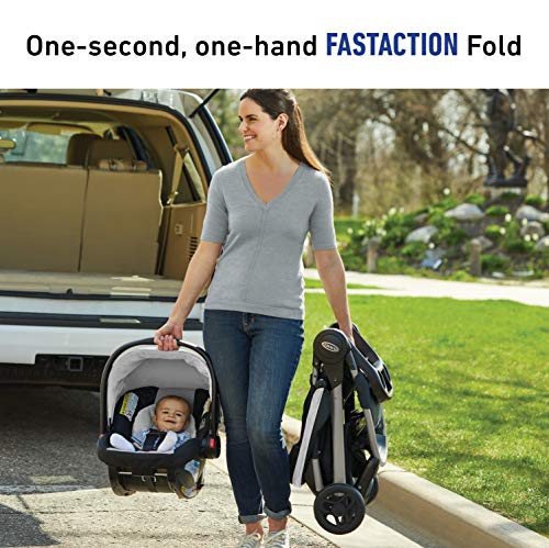 Graco FastAction SE Travel System | Includes Quick Folding Stroller (Redmond)