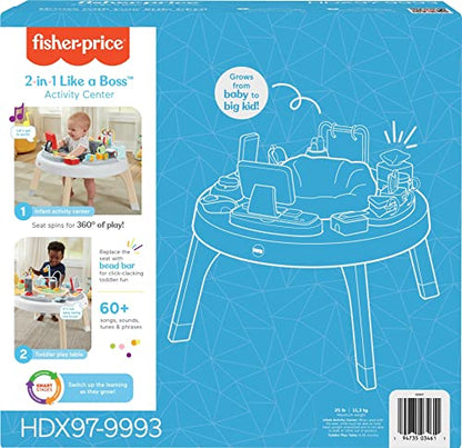 Fisher-Price Baby to Toddler Learning Toy 2-in-1 Like a Boss Activity Center