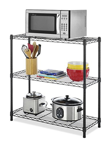 Whitmor Adjustable Shelving with Leveling Feet (Black)