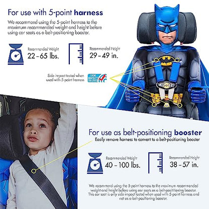 New KidsEmbrace 2-in-1 Forward-Facing Harness Booster Seat, DC Comics Batman Blue
