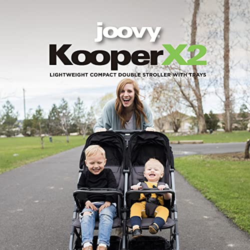 Joovy Kooper X2 Double Stroller Lightweight Travel Stroller (Sand)