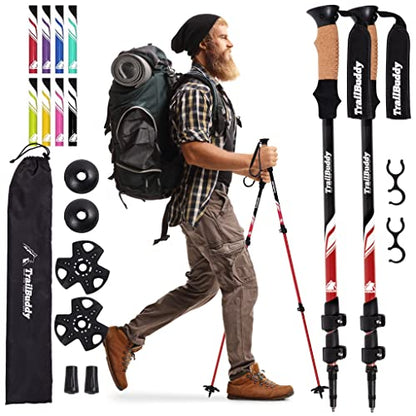 TrailBuddy Trekking Poles (Red Beetle)