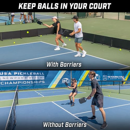 New GoSports Pickleball Ball Barrier 3 Pack - Brandable Court Dividers for Pickleball Courts