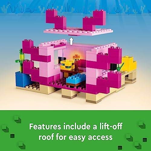 New LEGO Minecraft The Axolotl House 21247 Building Toy Set