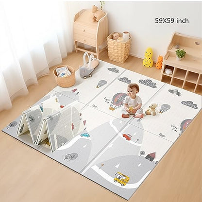 Baby Play Mat, 59" X59 " Extra Large (Balloon)