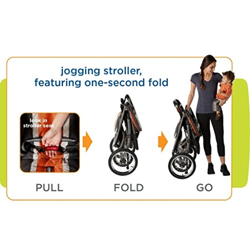 New Graco FastAction Fold Jogger Travel System Includes SnugRide 35 Infant Car Seat (Gotham)