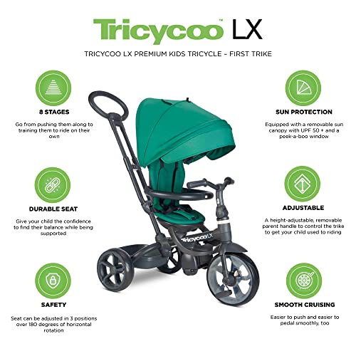 New Joovy Tricycoo LX Premium Kids Tricycle (Pine)