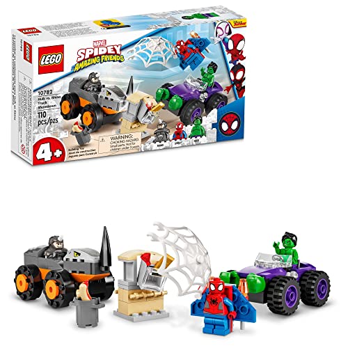 New LEGO Marvel Hulk vs. Rhino Monster Truck Showdown 10782