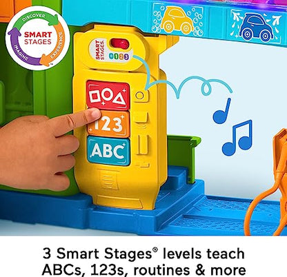 New Fisher-Price Little People Toddler Playset Light-Up Learning Garage with Smart Stages