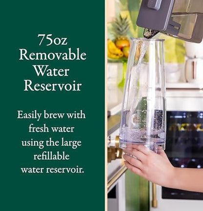 Café Specialty Grind and Brew Coffee Maker Single-Serve to 10-Cup (Matte White)