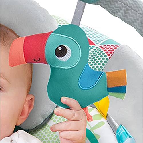 New Bright Starts Baby Bouncer Soothing Vibrations Infant Seat (Toucan Tango)