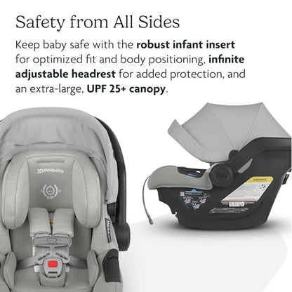 New UPPAbaby Mesa Max Infant Car Seat - Anthony (White+Grey Chenille)