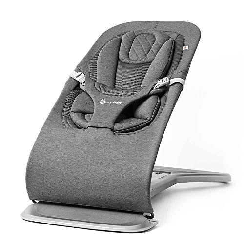 New Ergobaby Evolve 3-in-1 Bouncer, Fits Newborn to Toddler, Charcoal