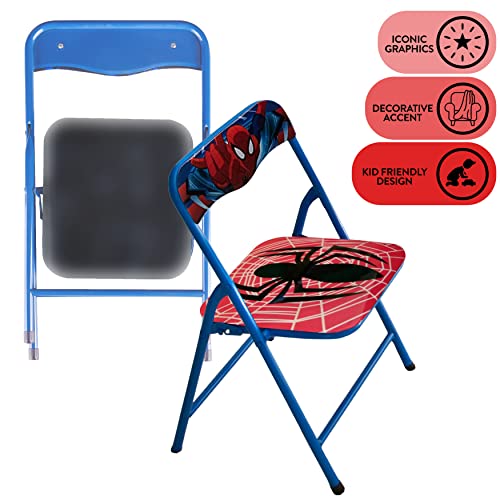 Idea Nuova Marvel Spiderman 3 Piece Children's Activity Square Table and Chair Set