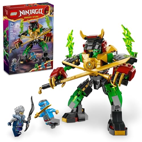 New LEGO NINJAGO Lloyd’s Elemental Power Mech Customizable Battle Toy with 3 Ninja Action Figures 71817