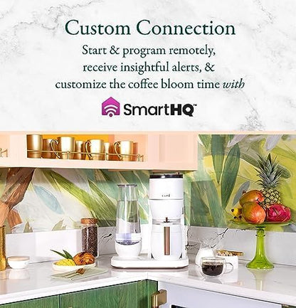 Café Specialty Grind and Brew Coffee Maker Single-Serve to 10-Cup (Matte White)