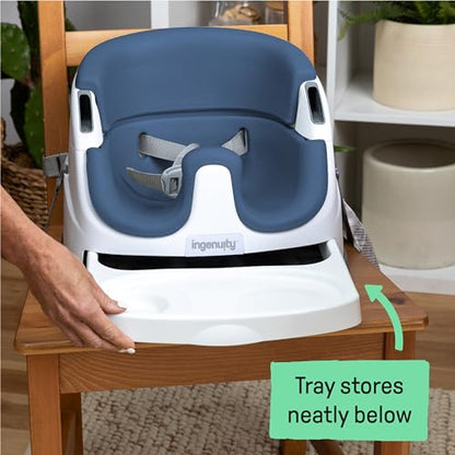 New Ingenuity Baby Base 2-in-1 Booster Seat with Self-Storing Tray (Night Sky)