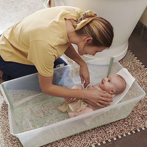 New Stokke Flexi Bathtub X-Large Bundle (Transparent Blue)