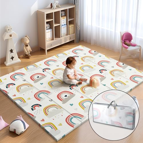 NOONKTY Foldable Baby Play Mat for Floor, 79x71