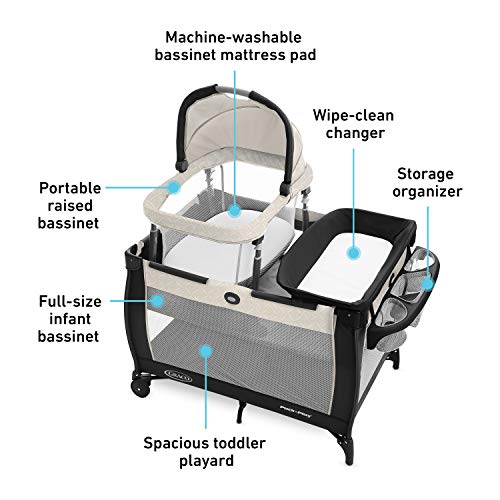 Graco Pack 'n Play Day2Dream Travel Bassinet (Lo, Lo, W/Fold Flat Bassinet)