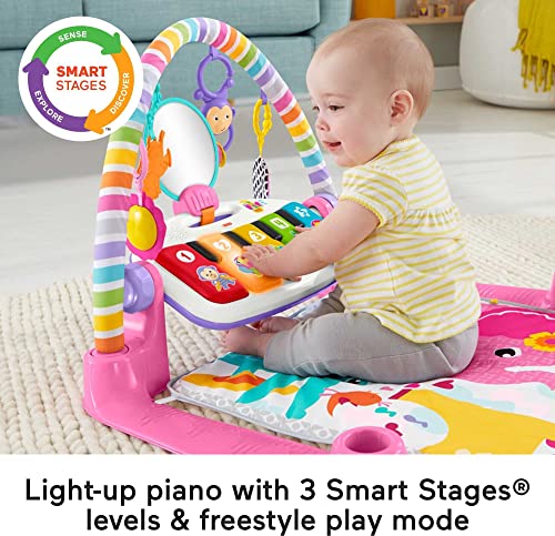 New Fisher-Price Baby Playmat Deluxe Kick & Play Piano Gym (Pink)