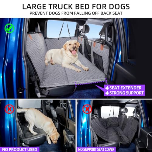 TKYZ Dog Back Seat Truck Extender for F150/RAM1500/Silverado (Gray)