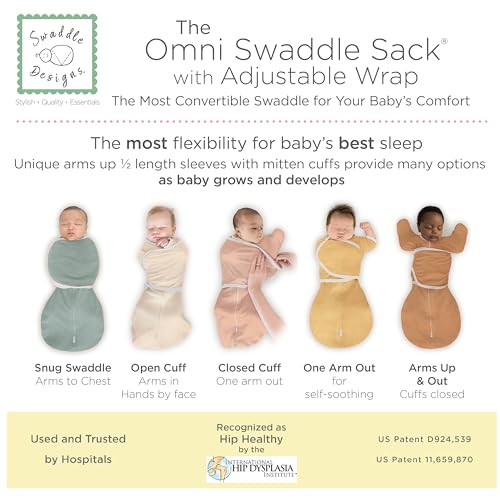 SwaddleDesigns 6-Way Omni Swaddle Sack (Heathered Teal)