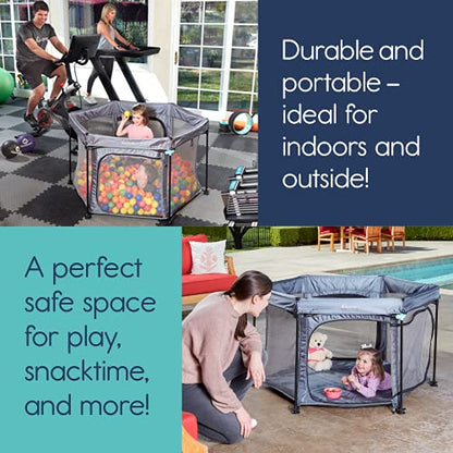 New hiccapop 53" Pop Up PlayPod - Deluxe Portable Playpen for Babies and Toddlers