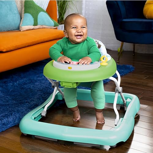 New Bright Starts Tiny Trek 2-in-1 Baby Activity Walker - Jungle Vines