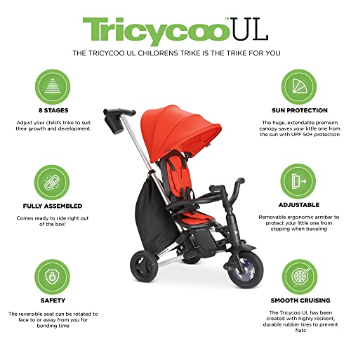 Joovy Tricycoo UL Kids Tricycle (Rorange Orange)