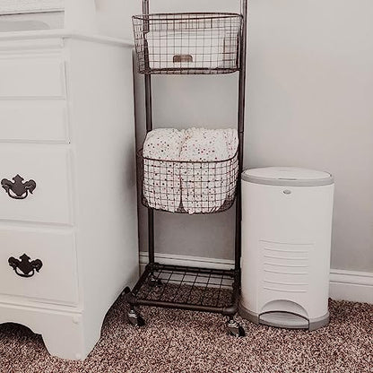 Diaper Dekor Classic Hands-Free Diaper Pail (White)