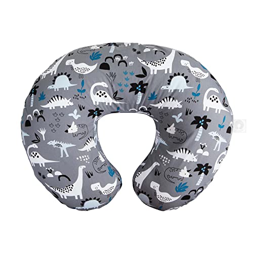 New Boppy Nursing Pillow Original Support (Gray Dinosaurs)