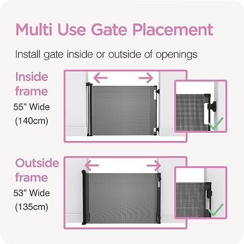 New Perma Retractable Baby Gate (White)