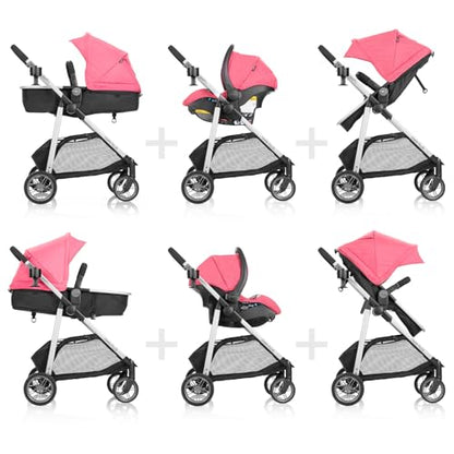 New Evenflo Omni Plus Modular Travel System (Brizo Pink)