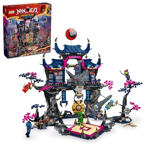 New LEGO NINJAGO Wolf Mask Shadow Dojo Building Toy with 8 Ninja Action Figures Including Kai, Nya, Lloyd and Zane 71813