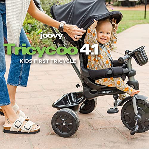 Joovy Tricycoo 4.1 Kids Tricycle with Retractable Canopy (Black)