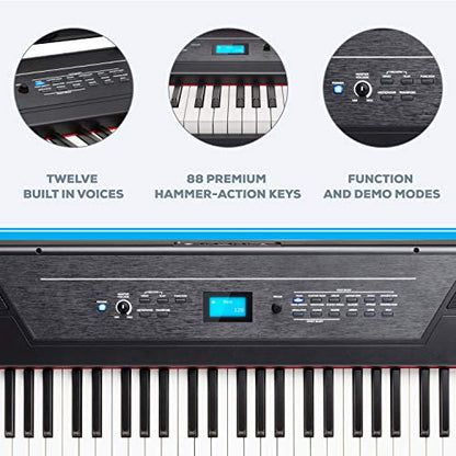 New Alesis Recital Pro - 88 Key Digital Piano Keyboard (Black)