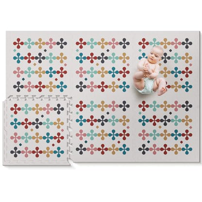 PIGLOG Baby Play Mat - 72x48" Foam Puzzle Mat, Blossom