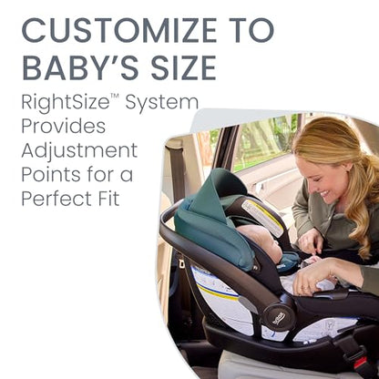 New Britax Willow Brook S+ Baby Travel System, Infant Car Seat and Stroller (Jade Onyx)