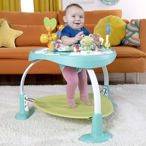 New Bright Starts Bounce Bounce Baby 2-in-1 Activity Center Jumper & Table (Green)