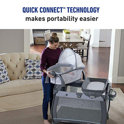 New Graco Pack 'n Play Quick Connect Portable Bassinet Playard (Alex)