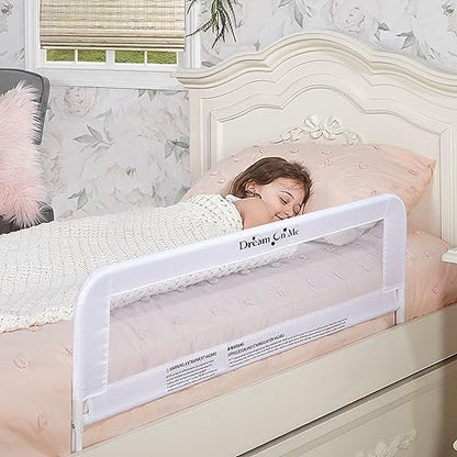 New Dream On Me Adjustable Mesh Bed Rail (White)