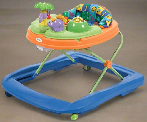 New Safety 1st Dino Sounds 'n Lights Discovery Baby Walker with Activity Tray (Blue-Orange)