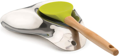 RSVP Stainless Steel Double Spoon Rest (7 Inch)