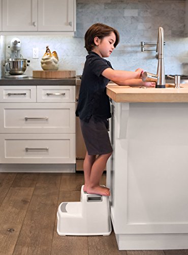 iLove 2 Step Stool for Kids and Toddlers (Gray - 2 Pack)