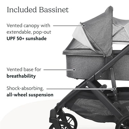 UPPAbaby Vista V2 Stroller with Bassinet (Greyson Charcoal Melange)