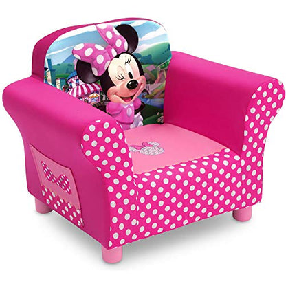 Delta Children Upholstered Chair, Wood (Disney Minnie Mouse)